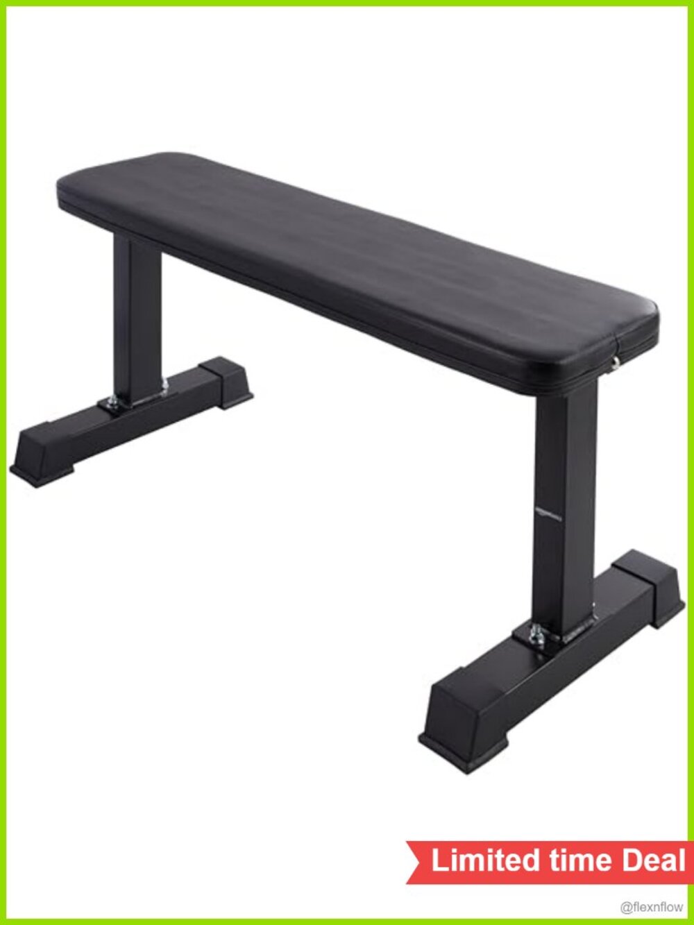 Sturdy Flat Weight Bench for Home Gym Strength Training Durable Steel Frame